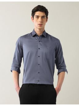 Arrow - Mens Grey Herringbone Autopress Flx Shirt