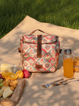 Zouk - Mughal Art Multicolor Roll Up Lunch Bag