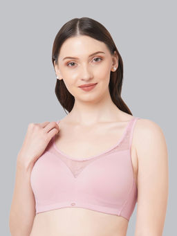 SOIE - Full Coverage Padded Non Wired Lace Detail Cami Bra-Mist