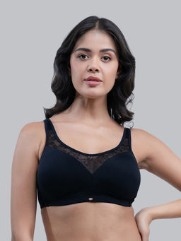 SOIE - Womens Padded Non-Wired Full Coverage Lace Cami Bra
