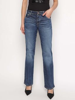Guess - Blue Solid Regular Fit Bolsena Jeans