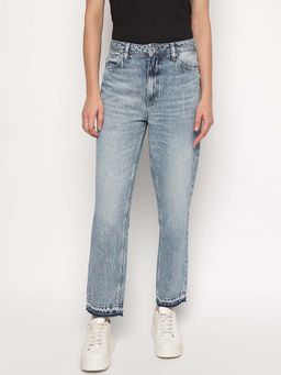 Guess - Blue Solid Straight Fit Eco Lincoln Jeans