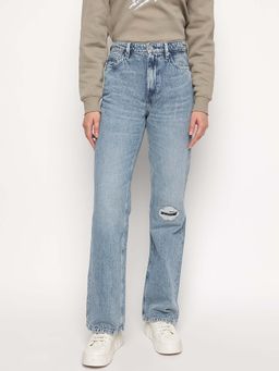 Guess - Blue Solid Straight Fit Eco Lincoln Jeans