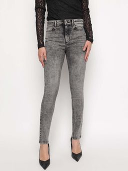 Guess - Grey Solid Skinny Fit Jeans