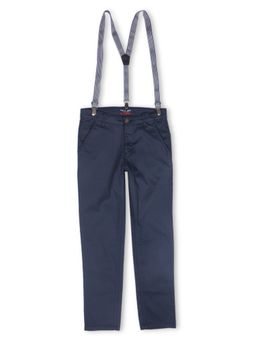 Gini & Jony - Elasticated Boys Navy Blue Solid Trouser (Set of 2)