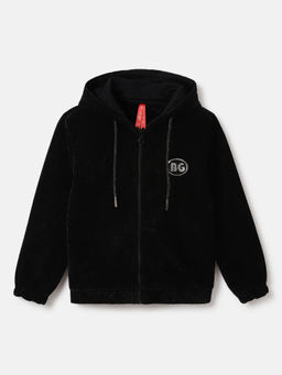 Blue Giraffe - Black Solid Hoodie