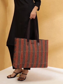 Fabindia - Red Cotton Tote Bag