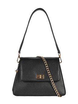 Eske - Sofia Black Solid Vegan Leather Shoulder Bag