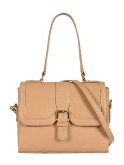 Eske - Vesta Genuine Leather Structured Solid Shoulder Bag