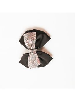 Aphrodyte Me - Midnight Satin Bow Hair Clip