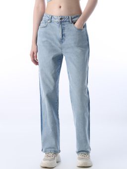 ONLY - Women Blue Solid Straight Fit Jeans