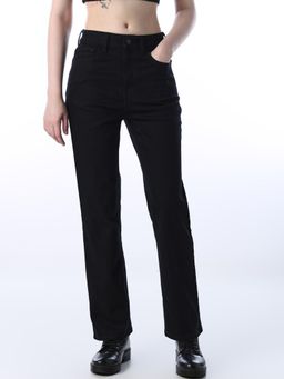 ONLY - Women Solid Straight Fit Black Jeans