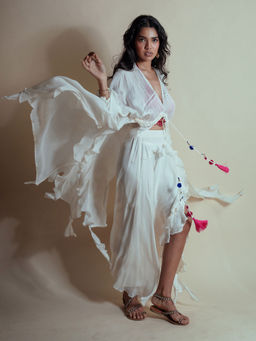 Style Junkiie - Vanilla Cascade Ruffle Skirt