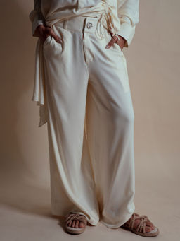 Style Junkiie - Cream Sea-Salt Wide Pant