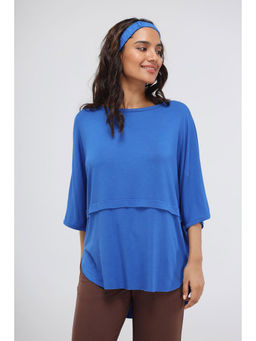 NeceSera - Olympian Blue Modal Oversized Lounge Top