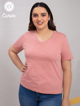 Twenty Dresses by Nykaa Fashion - Curve Soapnut Flaunt Simplicity With Basics Tshirt