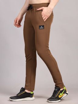Dpassion - Brown Regular Fit Running Trackpant