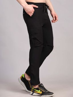 Dpassion - Black Regular Fit Running Trackpant