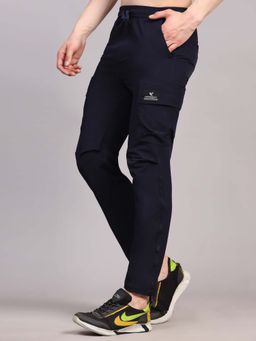 Dpassion - Navy Blue Regular Fit Running Trackpant