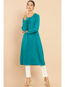 Soch - Women Blue Solid Kurta