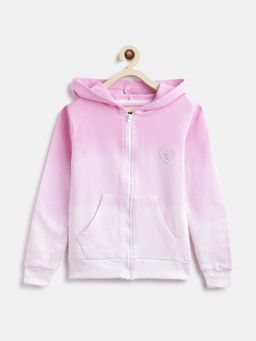 Tales & Stories - Girls Solid Tie & Dye Poly Cotton Hooded Jacket