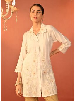 Lakshita - Ivory Embroidered Kurta for Women
