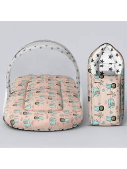 StarAndDaisy - Peach Uonibaby by 2-in-1 Baby Sleeping Bag with Mosquito Net
