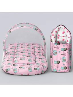 StarAndDaisy - Pink Uonibaby by 2-in-1 Baby Sleeping Bag with Mosquito Net