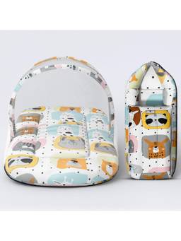 StarAndDaisy - White 2-in-1 Baby Sleeping Bag with Mosquito Net
