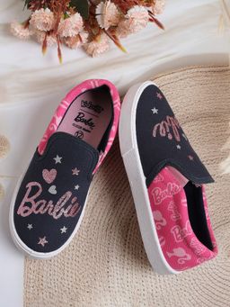 Kidsville - Official Barbie Printed Loafers for Kids Girls - Navy Blue