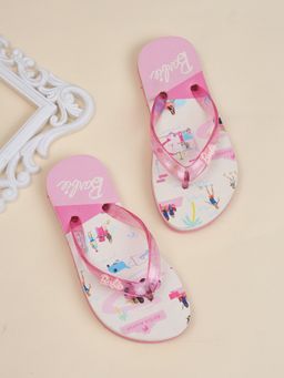 Kidsville - Official Barbie Printed Flip Flops Slipper for Kids Girls