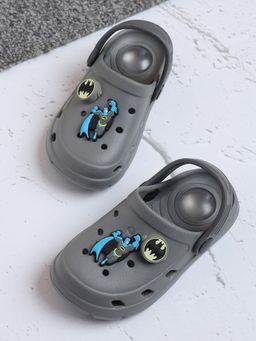 Kidsville - Official DC Comics Batman Printed Clogs with Whistle Sound Boys-Grey