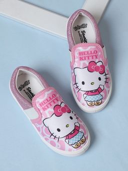 Kidsville - Official Hello Kitty Printed Canvas Loafers For Kids Girls - Pink