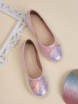 Kidsville - Casual Girls Ballerina Slip-On Belly Shoes Footwear for Kids - Pink