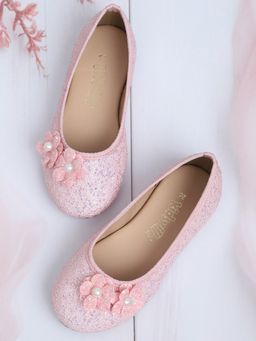 Kidsville - Casual Girls Ballerina Slip-On Belly Shoes Footwear - Pink