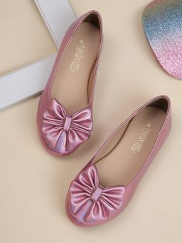 Kidsville - Bow Casual Ballerina for Girls Slip-On Belly Shoes Footwear - Pink