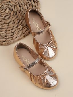 Kidsville - Casual Girls Ballerina Slip-On Belly Shoes Footwear - Rose Gold