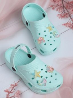 Kidsville - Ocean-Themed Charms Clogs for Girls-Green
