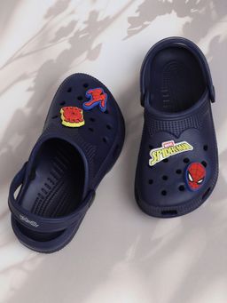 Kidsville - Official Marvel Comics Spiderman Clogs for Boys-Navy Blue