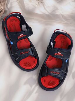 Kidsville - Official Marvel Comics Spiderman Printed Sandals Boys - Navy Blue