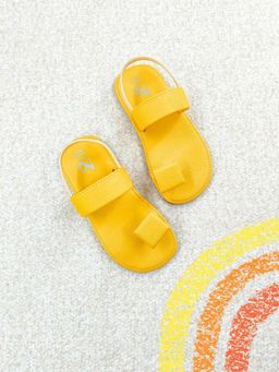 The Madras Trunk - Kids Unisex Sandals Slip-On-Yellow