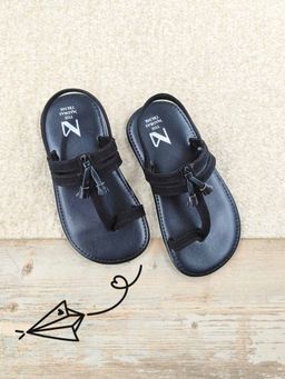 The Madras Trunk - Kids Unisex Sandals Slip-On-Black