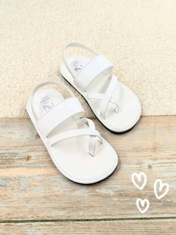 The Madras Trunk - Kids Unisex Sandals Slip-On-White