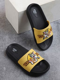Kidsville - Official Tom and Jerry Printed Sliders Boys-Yellow