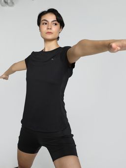 Puma - STUDIO SHEER FASHION Women Black T-Shirt