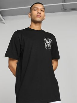 Puma - MEN’S GRAPHIC RUN EMBLEM Men Black T-Shirt
