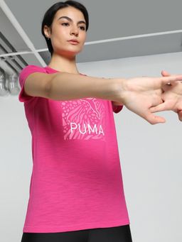 Puma - WOMEN’S GRAPHIC SCRIPT Women Pink T-Shirt