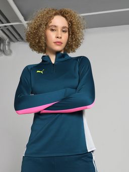 Puma - individualBLAZE 1/4 Zip Women Blue T-Shirt