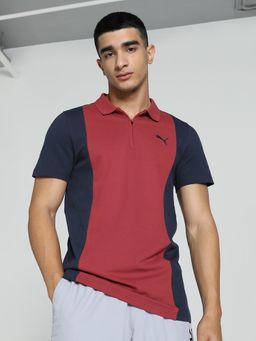 Puma - Elevated Colorblock Polo Men Blue T-Shirt