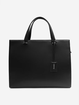 Kazo - Black Cascade Carryall Solid Handbag (L)